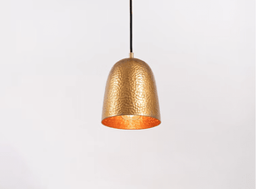 Capula - Hammered Copper Pendant Light Lighting Filamento 