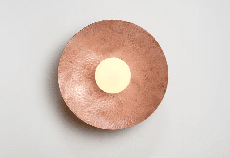 Vasca I - Hammered Copper Wall Sconce Lighting Filamento 