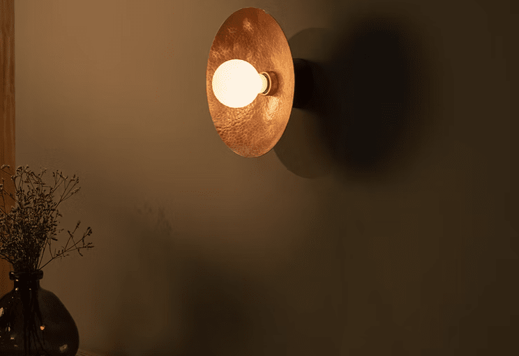 Vasca I - Hammered Copper Wall Sconce Lighting Filamento 