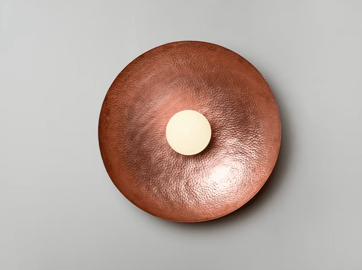 Vasca II - Hammered Copper Wall Sconce Lighting Filamento 