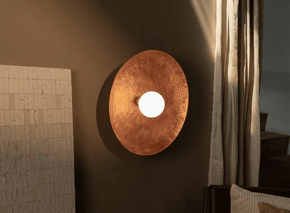Vasca II - Hammered Copper Wall Sconce Lighting Filamento 