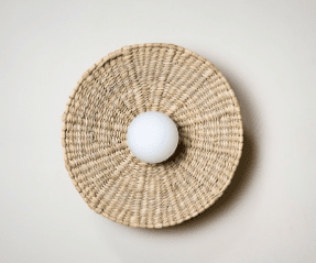Cuitzeo I - Woven Palm Wall Sconce Lighting Filamento 