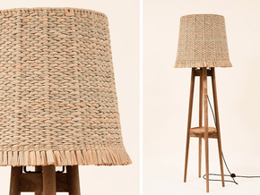 Balsa - Woven Palm Floor Lamp Lighting Filamento 