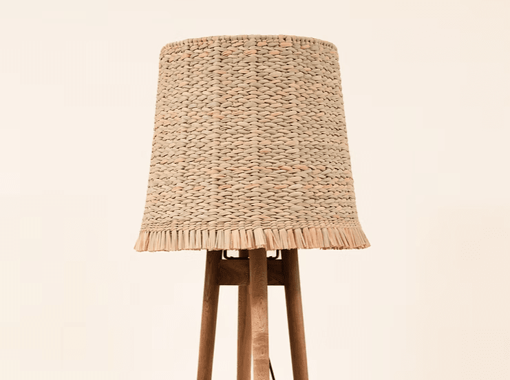 Balsa - Woven Palm Floor Lamp Lighting Filamento 
