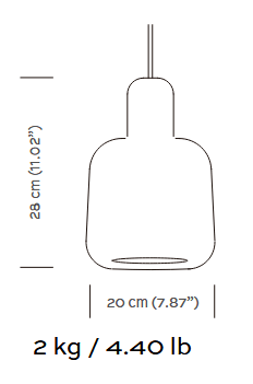 Brasa - Blown Glass Pendant Light Lighting Filamento 