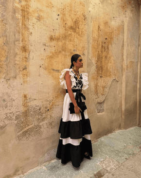 [PRE-ORDER] Amancia Classic Dress - Hand-Embroidered Tehuantepec Dress - June Delivery Textile, Clothing, Dress Flor de Iguana 