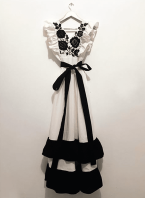 [PRE-ORDER] Amancia Classic Dress - Hand-Embroidered Tehuantepec Dress - June Delivery Textile, Clothing, Dress Flor de Iguana 