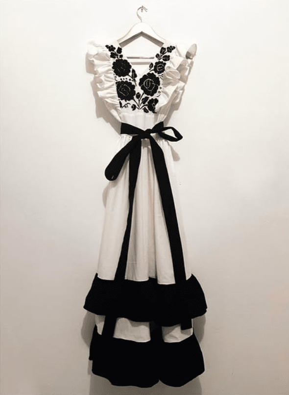 [PRE-ORDER] Amancia Classic Dress - Hand-Embroidered Tehuantepec Dress - June Delivery Textile, Clothing, Dress Flor de Iguana 