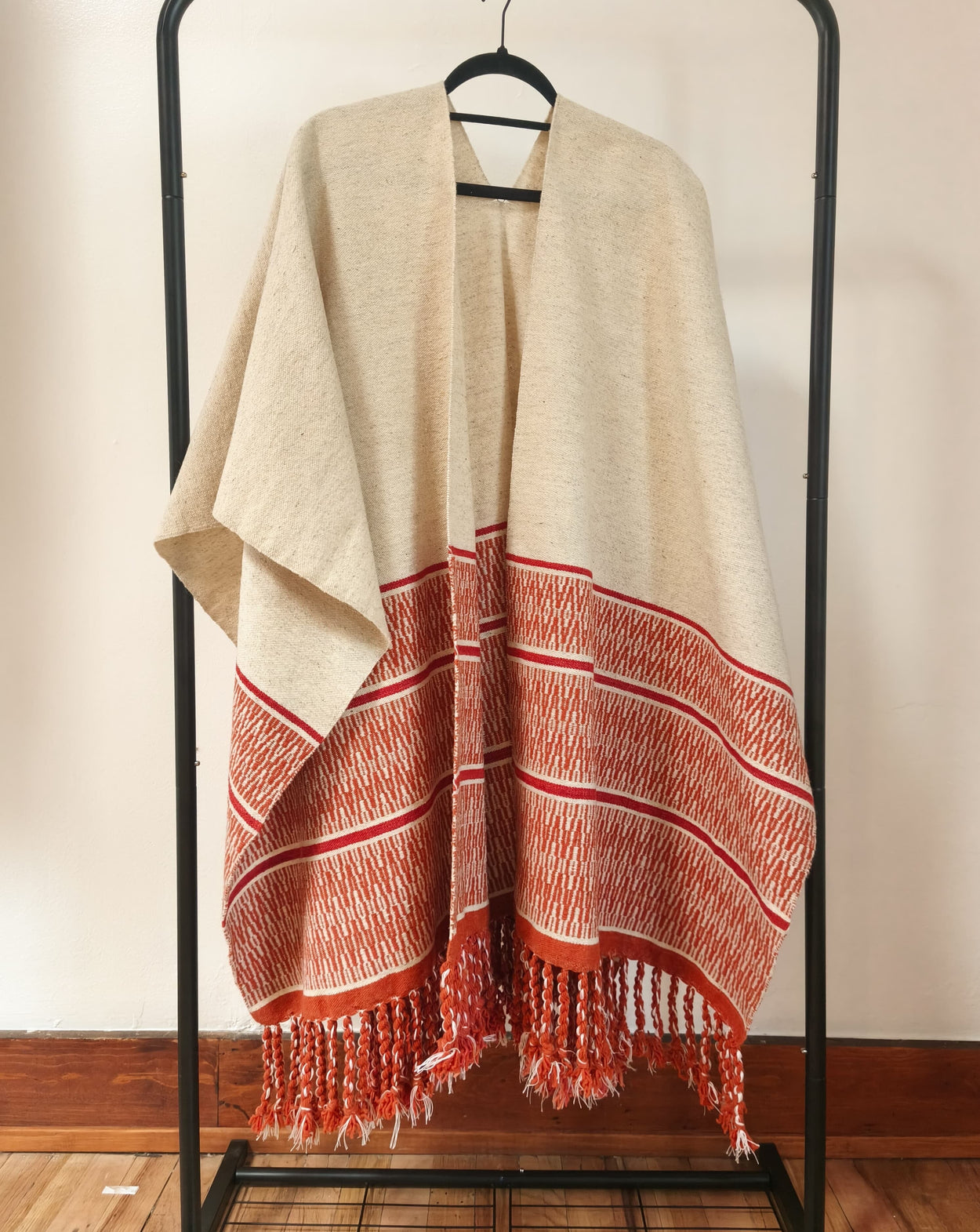 Tlaxcala Ruana-Multiple Colors Textile, Clothing, Poncho Ignacio Netzahualcoyotl 