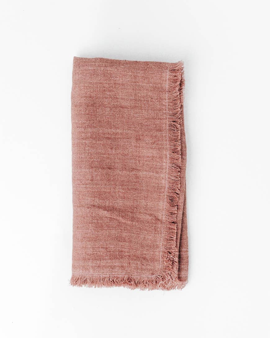 Stone Washed Linen Dinner Napkin | Handwoven in India Table Linens Creative Women 