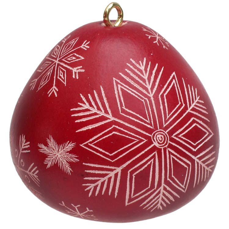 Snowflakes - Mini Gourd Ornament Chirstmas Lucuma Designs 