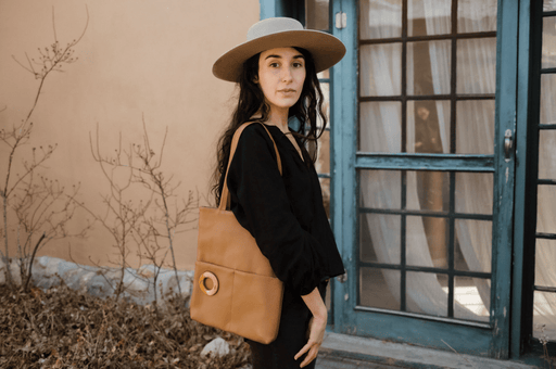 Small Brown Cactus Leather Tote Bag Accessories Lordag Sondag 