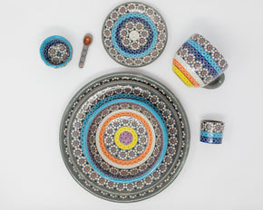Capula Ceramic Dinnerware Sets Dinnerware Collections Mamai Grey Multicolor 