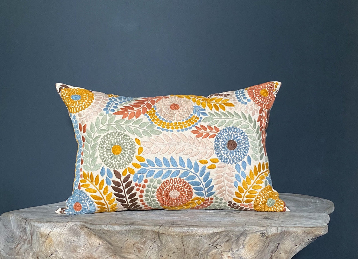 Garden Lumbar Pillow Home, textile, Pillow Covers Ensamble Artesano 