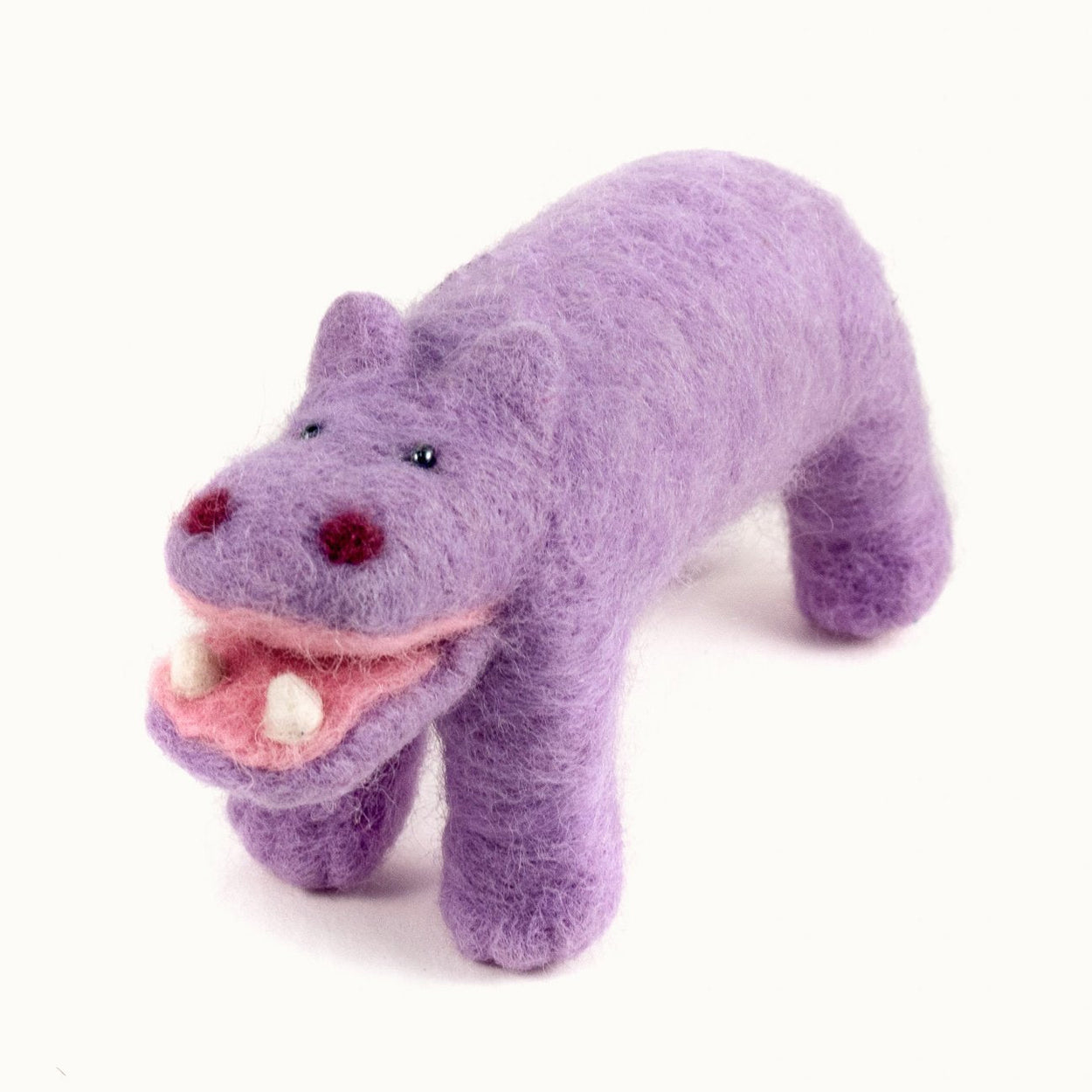Felted Wool Hippo For Kids Mayan Hands 