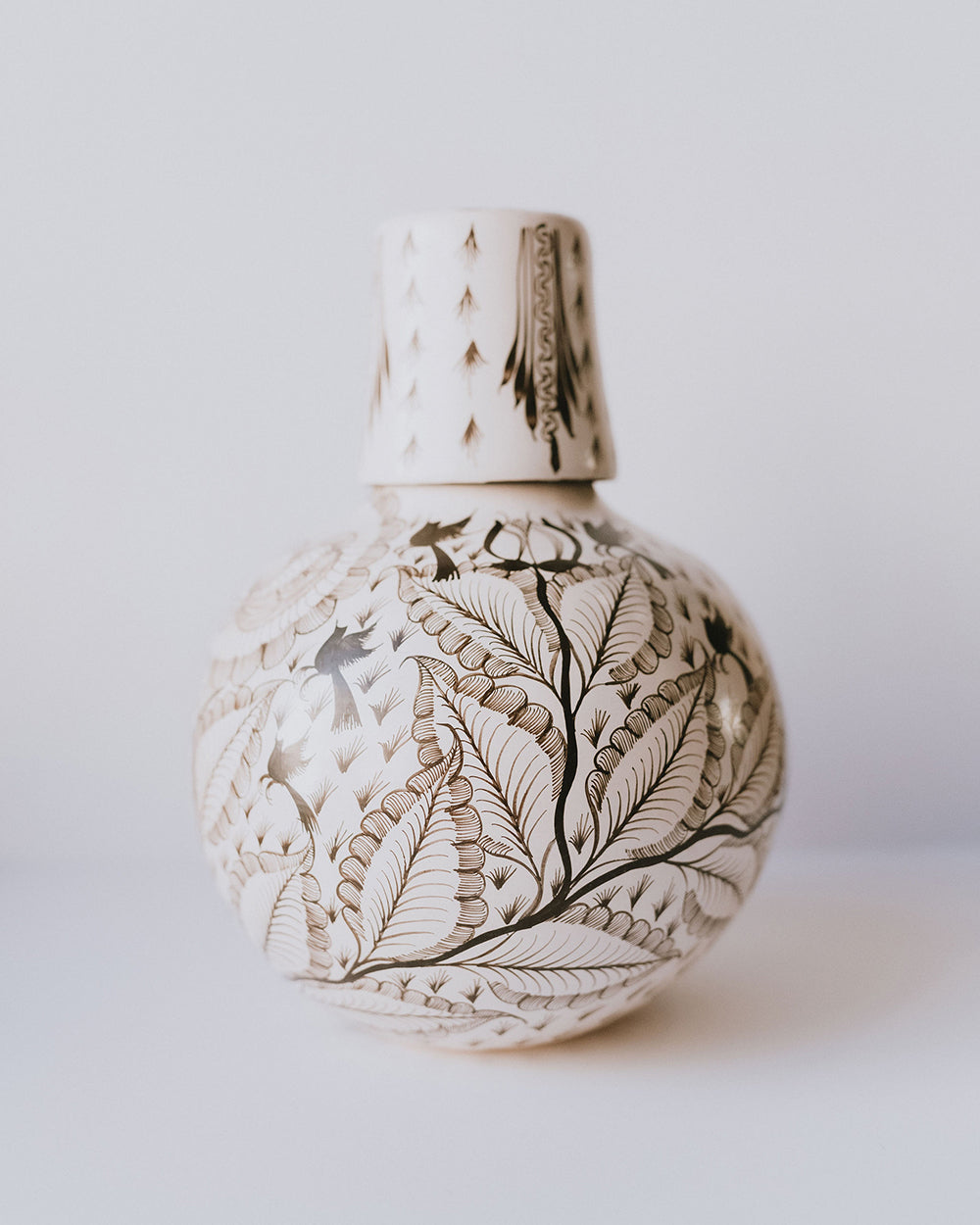 White Handpainted Burnished Ceramic Water Jar Home, Ceramics, Tabeltop, Gifts Mamai Large 8.5 inch diameter by 11 inches tall 100% natural ceramic clay and glazes White