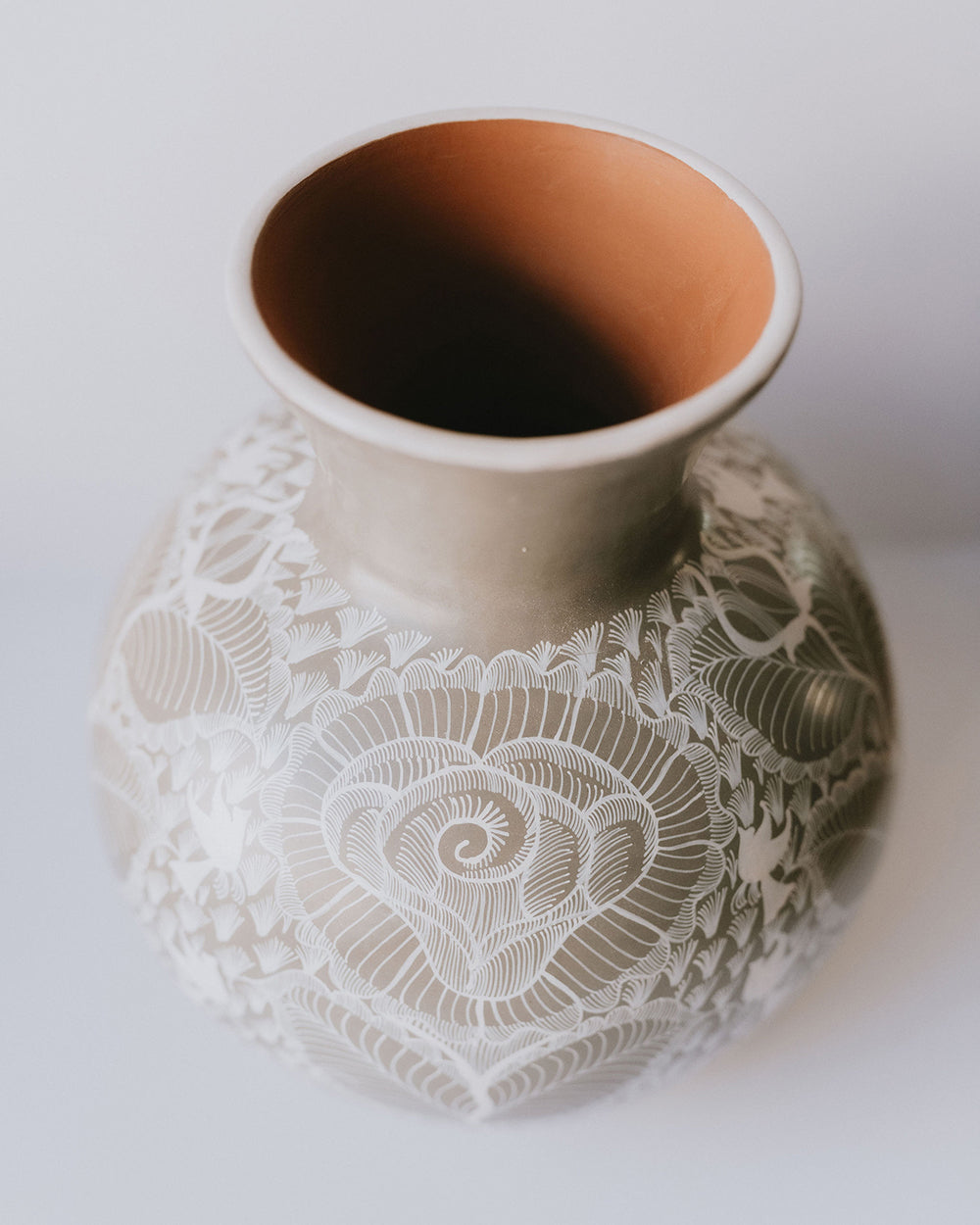 Grey Handpainted Burnished Flower Vase Home, Ceramics, Tabeltop, Gifts Mamai 