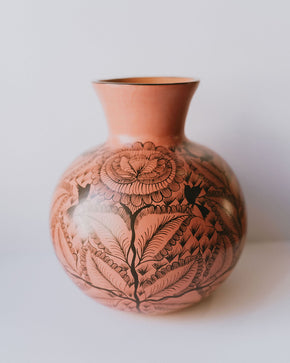 Rose Handpainted Burnished Flower Vase - heritagebyhand