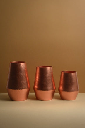 Hand-hammered Recycled Copper Vase Home, Ceramics, Tabeltop, Gifts Phedra 