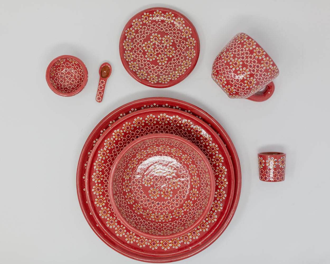 Capula Ceramic Dinnerware Sets Dinnerware Collections Mamai Red 