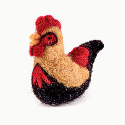Felted Wool Rooster For Kids Mayan Hands 