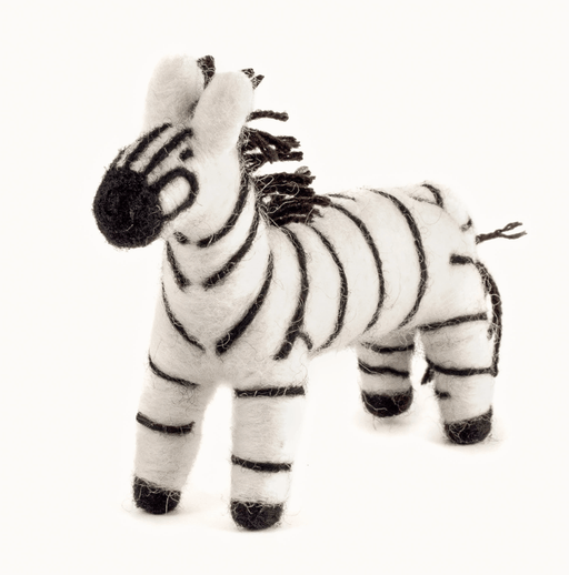 Felted Wool Zebra For Kids Mayan Hands 