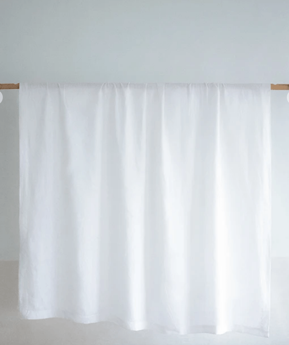 Shade 0 Handloom White Linen Tablecloth Table Linens Nila House 