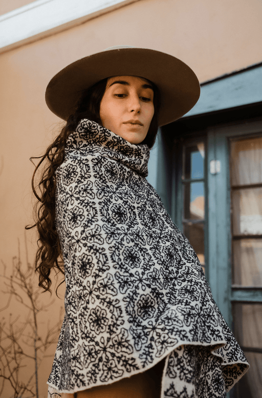 Nahua Wool Wrap with Embroidery-Multiple Colors - heritagebyhand