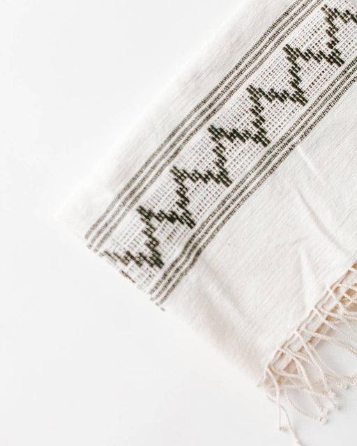 Natural and Grey Tibeb Cotton Hand Towel | Handwoven in Ethiopia - heritagebyhand