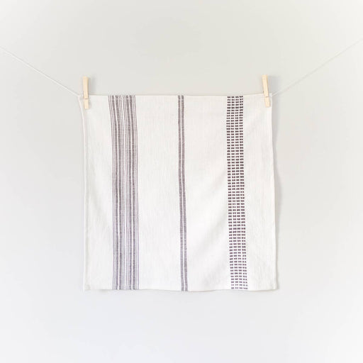 Natural and Grey Aden Cotton Dinner Napkin | Handwoven in Ethiopia Table Linens Creative Women Natural with Grey 