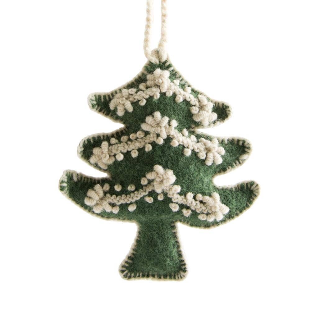 Tree Embroidered Holiday Ornament Chirstmas Global Goods Partners 