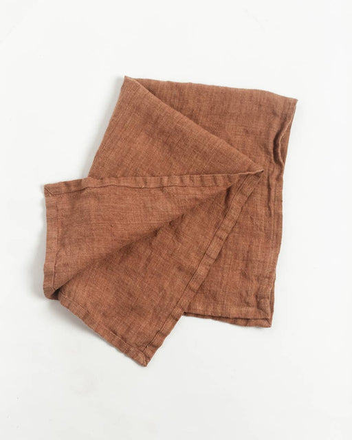 Terra Cotta Stone Washed Linen Tea Towel | 18" x 26" - heritagebyhand