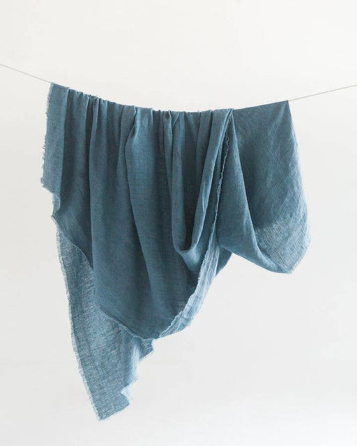 Denim Stone Washed Linen Throw Blanket Home, textile, Bedding Creative Women Denim 