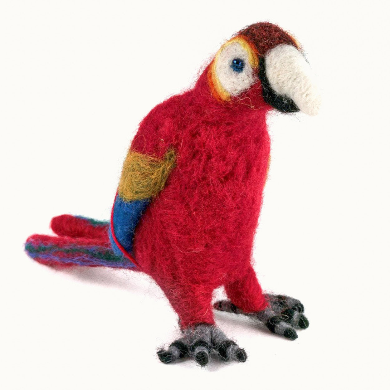 Felted Wool Macaw For Kids Mayan Hands 