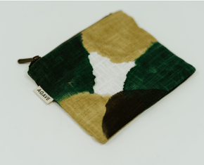 Agave Linen Pouches Accessories Agave Green Color Block Small 